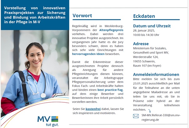Aktuelles 2025: Info V Projekt Pakt der Pflege
